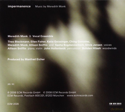 Meredith Monk: Impermanence [CD]