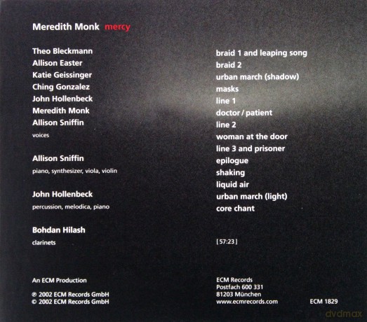 Meredith Monk: Mercy [CD]