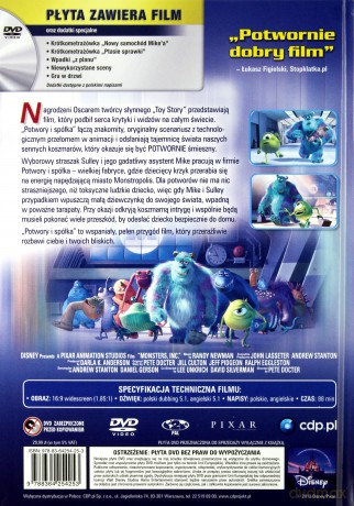 Pixar Klasyka: Potwory i spółka (Disney) (booklet) [DVD]
