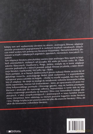 Adaptacje literatury amerykańskiej. Literatura na ekranie - Rafał Syska [KSIĄŻKA]
