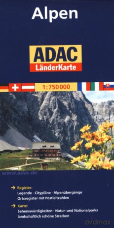 Alpen. ADAC LanderKarte 1:750 000 [KSIĄŻKA]