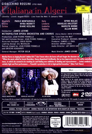 Met Levine: Rossini:L\'italiana In Algeri [2DVD]