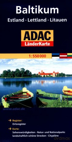 Baltikum. ADAC LanderKarte 1:550 000 [KSIĄŻKA]