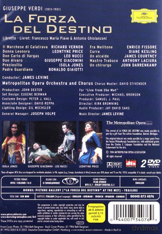 Met Levine: Verdi:La Forza Del Destino [2DVD]