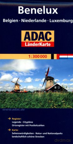 Benelux. ADAC LanderKarte 1:300 000 [KSIĄŻKA]