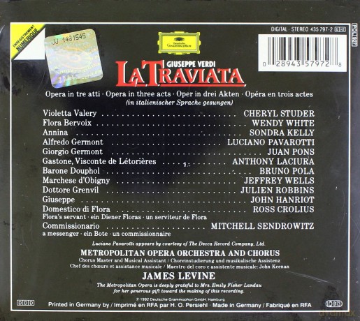 Met Levine:Verdi:La Traviata [2CD]