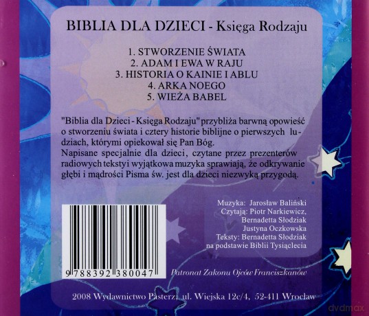 Biblia dla dzieci. Księga rodzaju. Książka audio CD [CD]
