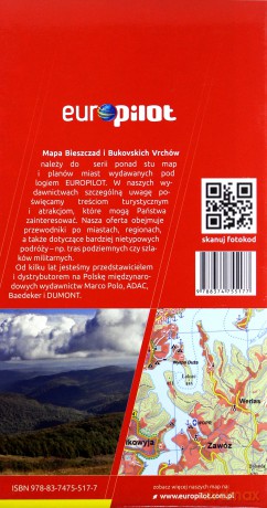 Bieszczady i Bukovske vrchy. Mapa turystyczna w skali 1:70 000 [KSIĄŻKA]