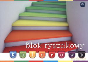 Blok rysunkowy kolorowy A4 20 kartek Mix wzorów [KSIĄŻKA]