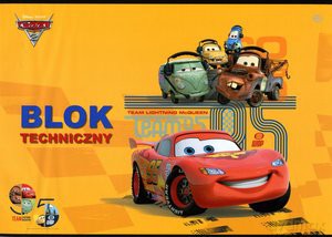 Blok techniczny A4 10 kartek Cars [KSIĄŻKA]