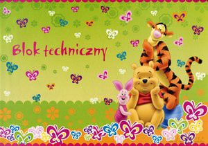 Blok techniczny A4 10 kartek Kubuś Puchatek [KSIĄŻKA]