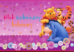 Blok techniczny kolorowy A4 10 kartek Kubuś Puchatek [KSIĄŻKA]