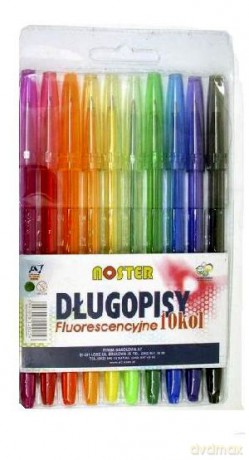 Długopis fluorescencyjny Noster 10 kol. [KSIĄŻKA]