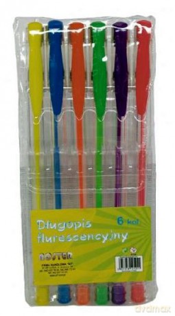 Długopis fluorescencyjny Noster 6 kol. [KSIĄŻKA]