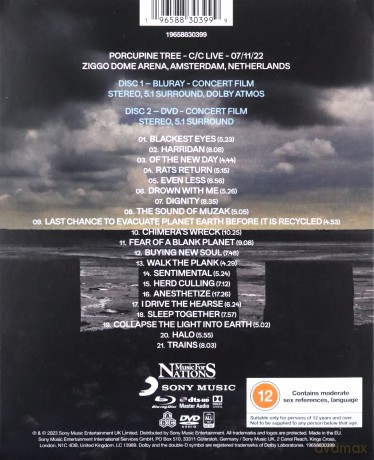 Porcupine Tree: Closure / Continuation. Live. Amsterdam 07/11/22 [Blu-Ray]+[DVD]