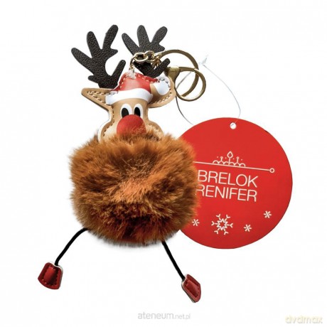 Brelok renifer w czapce