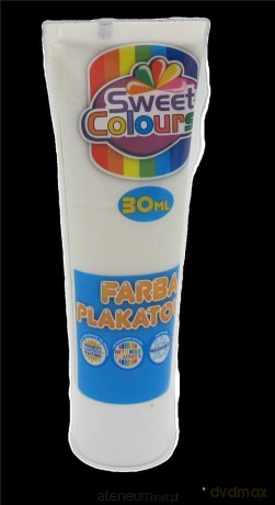 Farba plakatowa w tubie biała 30ml