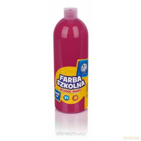 Farba szkolna różowa 1000ml