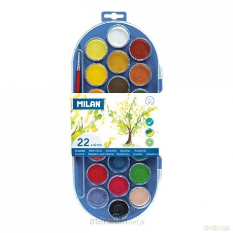 Farby akwarelowe 30mm 22 kolory