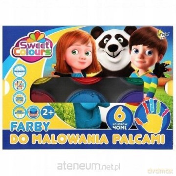 Farby do malowania palcami 6 kolorów 40ml
