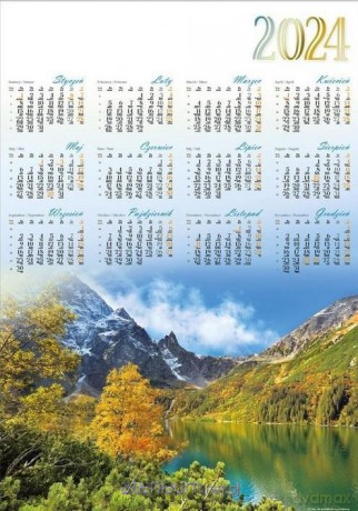 Kalendarz 2024 jednoplanszowy Tatry (10szt) [KALENDARZ]