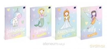 Kolorowanka z naklejkami A4/16K Pastelowe mix [KSIĄŻKA]