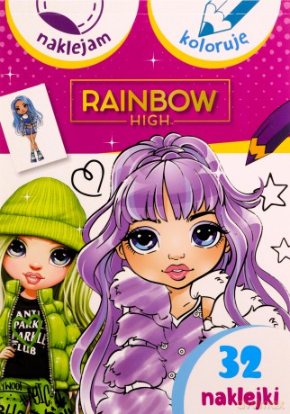 Naklejam i koloruję. Rainbow High [KSIĄŻKA]