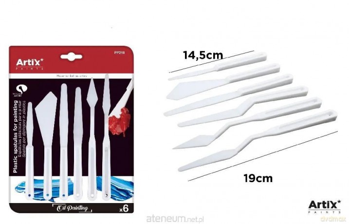 Zestaw szpachelki malarskie plastikowe 6szt