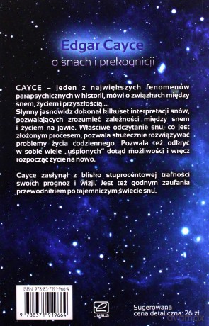 Edgar Cayce o snach i prekognicji - Edgar Cayce, Harmon H. Bro [KSIĄŻKA]