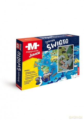 Mappuzzle junior Zwierzęta świata [PUZZLE]