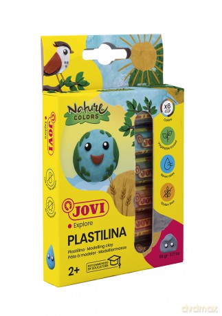 Plastelina 6 naturalnych kolorów po 15 g