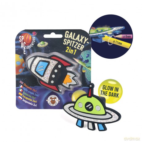 Temperówka świecąca w ciemności Space Adventure 1 szt. mix
