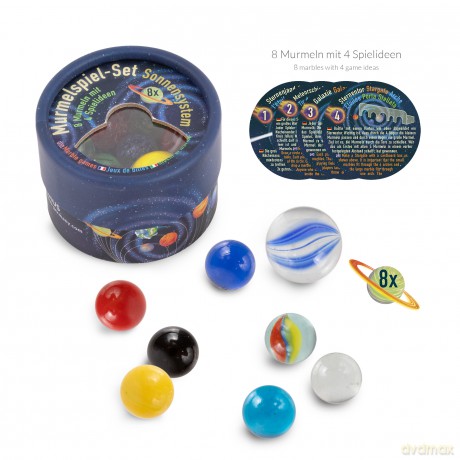 Zestaw kulek szklanych Space Adventure 8 szt.