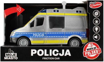 Auto Policja Radiowóz światło/dźwięk 520414