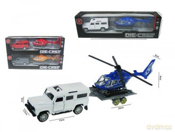 Auto z przyczepą z helikopterem HXAE09 mix