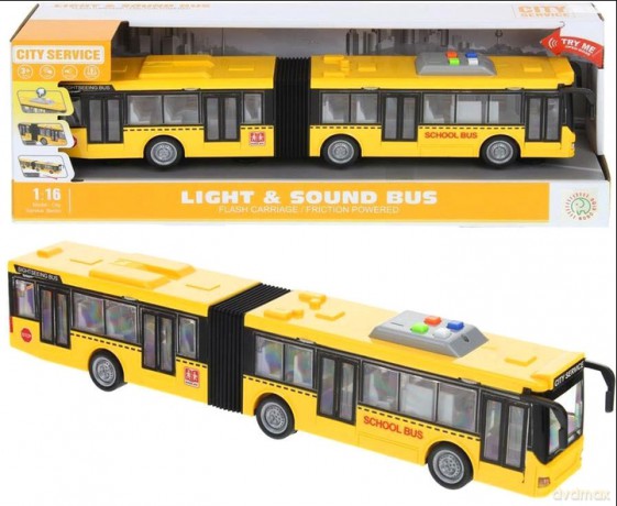 Autobus przegubowy światło/dźwięk, otwierane drzwi