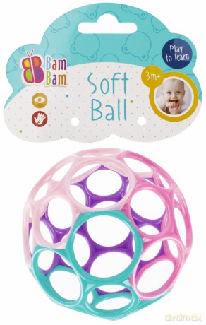 BAM BAM Kula gumowa pastel 515061