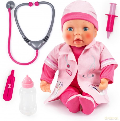 Bayer Lalka Doktor z akcesoriami Set 38cm 93878AA