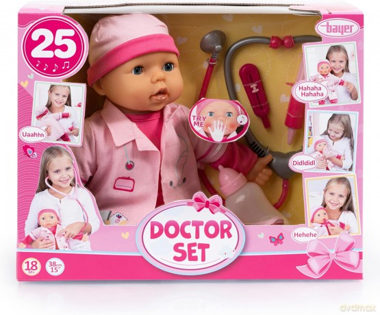 Bayer Lalka Doktor z akcesoriami Set 38cm 93878AA