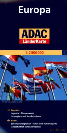 Europa. ADAC LanderKarte 1:2 500 000 [KSIĄŻKA]