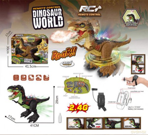 Dinozaur z funkcją wytwarzania mgły R/C 373243 mix