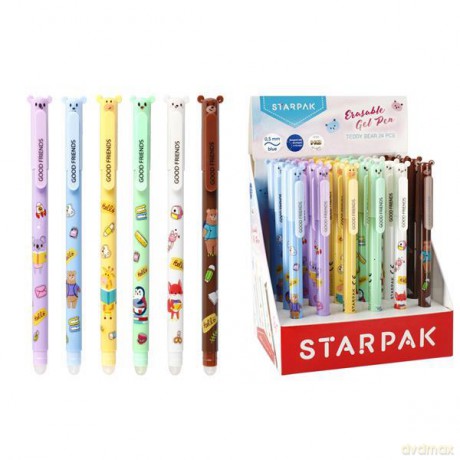 Długopis ścieralny zamykany Miś 507196 Starpak 24 sztuki