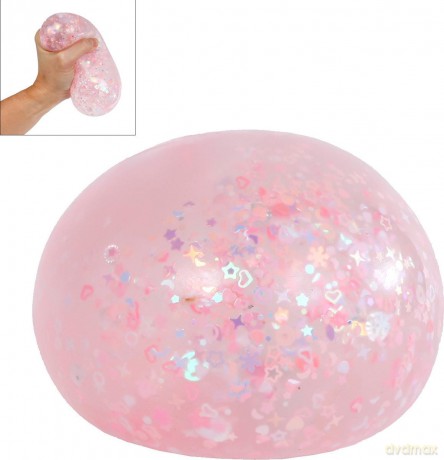 Gniotek XXL kula z cekinami do ściskania 9cm 621529