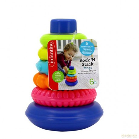 Infantino 315212 Piramidka z krążków sensorycznych