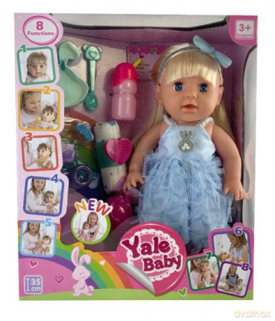 Interaktywna Lalka bobas w sukience z akcesoriami 373892