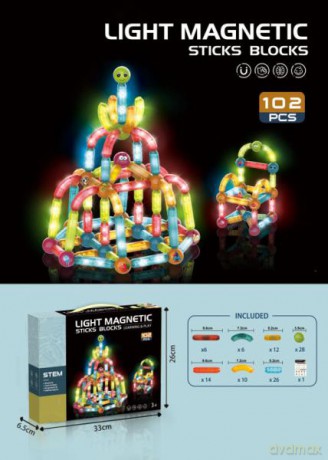 Klocki magnetyczne świecące 373366