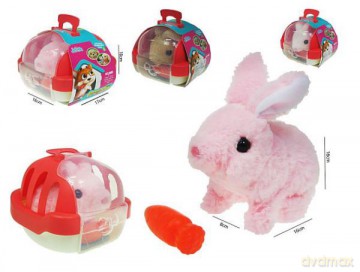 Królik na baterie Mini Plush Pet mix