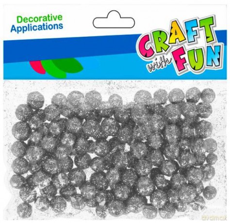 Kulki styropianowe dekoracyjne srebrne 4,5g 8mm Craft with Fun 521633