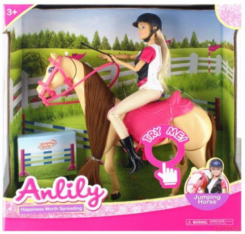Lalka 29cm Anlily z koniem i akcesoriami 523302