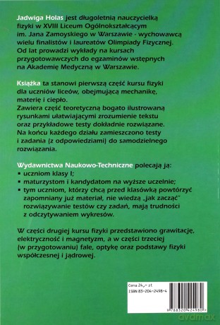Fizyka kl.1 Mechanika. Materia i ciepło. - Jadwiga Holas [KSIĄŻKA]